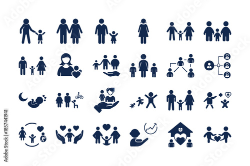 Family and relationship icons collection