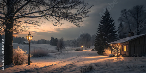 Clean Cinematic Winter Glow Overlays with Controlled Light Spread