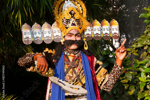 Photography Portrait of a Impressionist dressed as Raavan, India