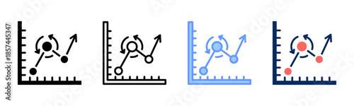 Trend Direction icon set multiple style collection