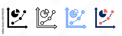 Sector Trend icon set multiple style collection