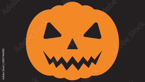 Carved Pumpkin Face for Halloween Season.