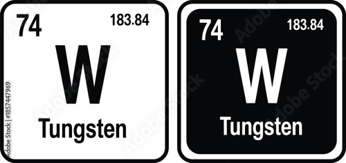 Tungsten Chemical Element Periodic Table Symbol