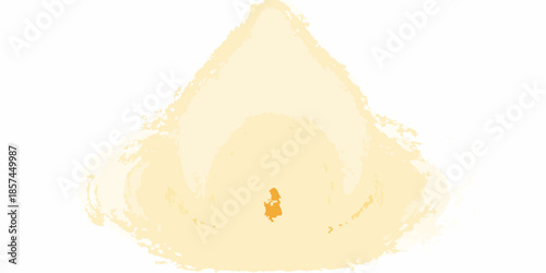 A single watercolor drop with a dark center on a white background