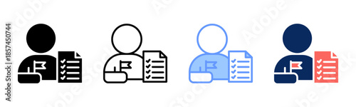 Buyer Marker icon set multiple style collection