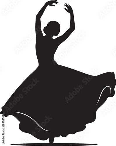 ballerina dancing on one leg