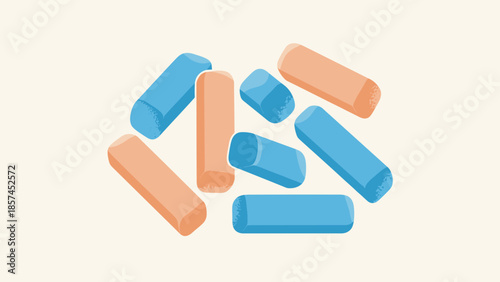 Collection of Various Colored Suppositories.