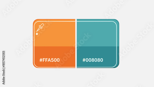 Color Palette Swatches with Hex Codes Displayed.