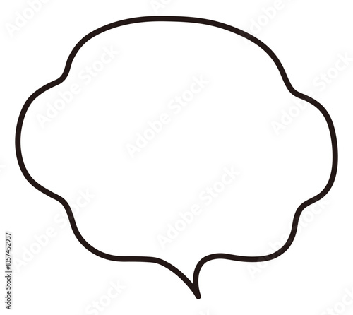 ふわふわなふきだしのイラスト