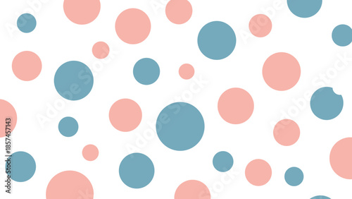 Colorful Circles Pattern Pink Blue Shapes.