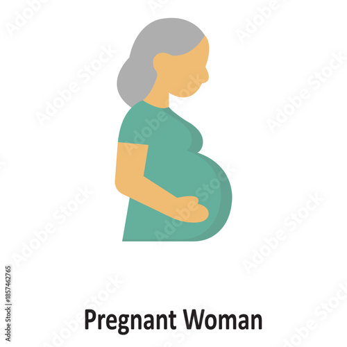 Pregnant Woman Vector Icon which can easily modify or edit