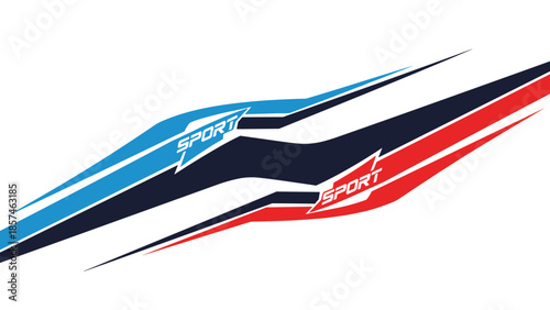 Colorful Stripes with Sport Text Logo.
