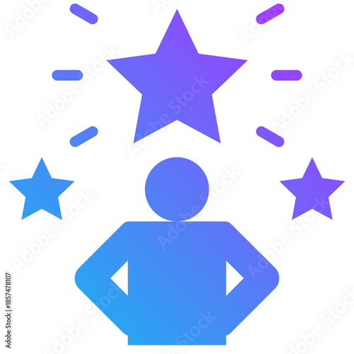 confidence icon for coaching, business, website, application, printing, document, poster design, etc