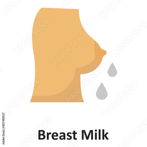 Breast Milk Vector Icon which can easily modify or edit