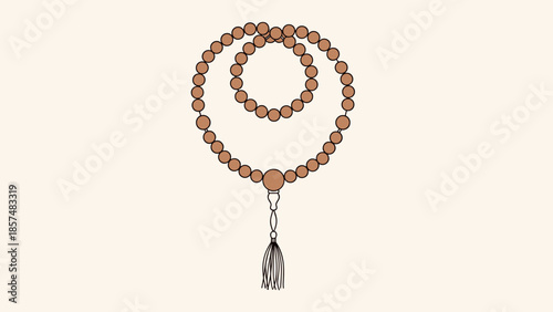Tassel Mala Beads Prayer Necklace Jewelry.