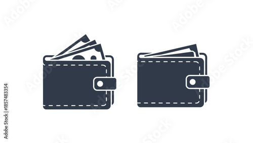 Two Wallets with Cards and Cash.