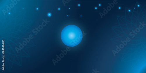 Mystical Blue Moon Aesthetic with Ethereal Floating Particles