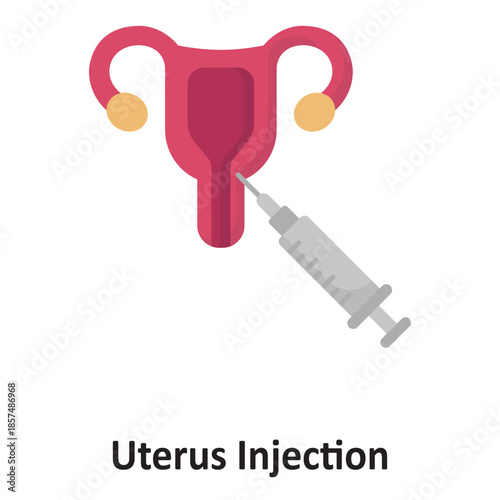 Uterus Injection Vector Icon which can easily modify or edit