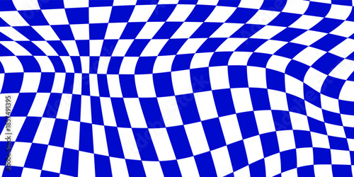Vector design of a blue and white chessboard  Classic Blue White Checkerboard Pattern