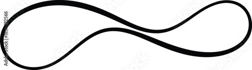 Black infinity symbol shape on white background loop