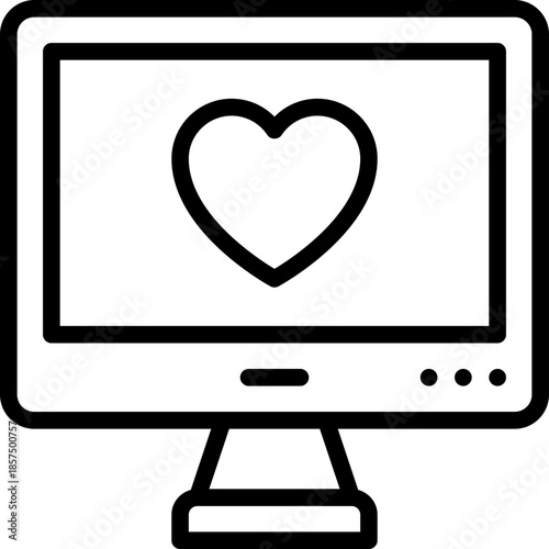 Desktop Monitor With Heart
