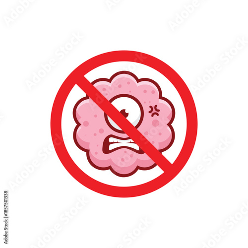 cancer cells with prohibited symbols