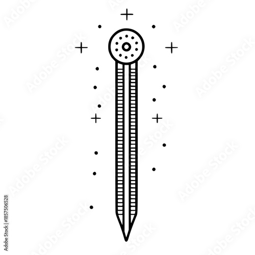 Crochet Gauge: Stitcher's Guide Purity Precision | Clean, isolated vector art for creative projects.