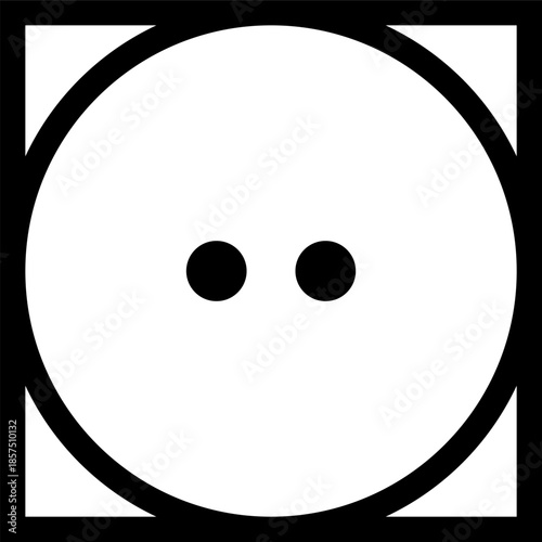 A square with a circle and two dots inside. Tumble dry at normal temperature. The symbol is tumble dry at normal temperature. Information on the clothing label.