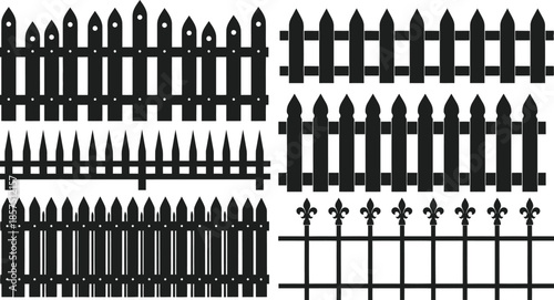 Various fence designs for landscaping and construction projects