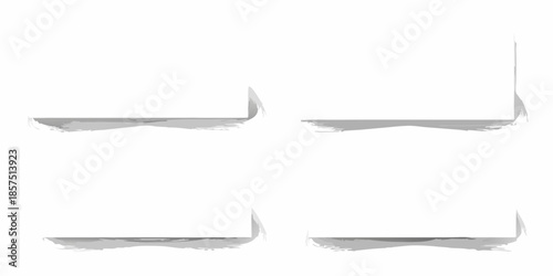 Four white paper sheets with soft shadows arranged in a grid pattern