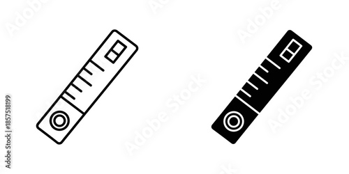Two Rulers with Measurement Marks in Black and White