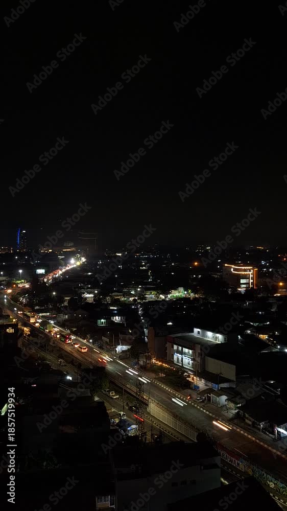 custom made wallpaper toronto digitalVertical hyperlapse video of city lights at night. Video taken from a height
