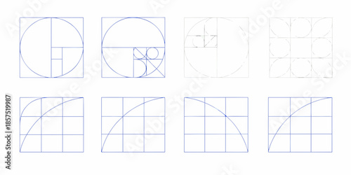 Geometric progressions illustrating the golden ratio and square root of two