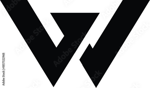 Letter W minimalist logo