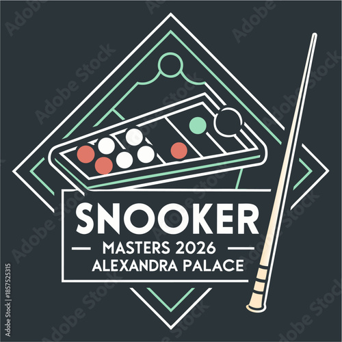 Snooker masters 2026 tournament graphic design