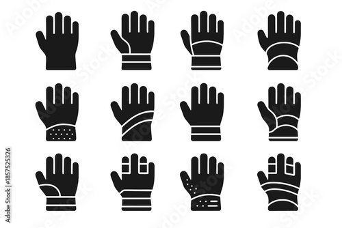 Tiles vector plate bands texture rounded smooth cavity garden glove icon