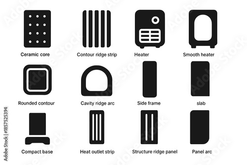 Icon arc core compact heater ridge band slab heat ceramic outlet icons