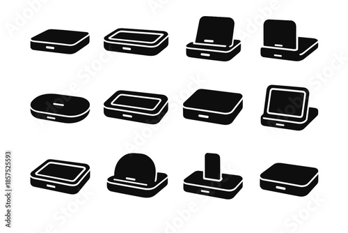 Ridge usb icon slab collection arc edge vector tile line contour frame