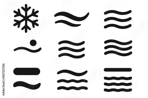 Vector wave cooling gentle subtle symbol panel icons stripe icon bar chill