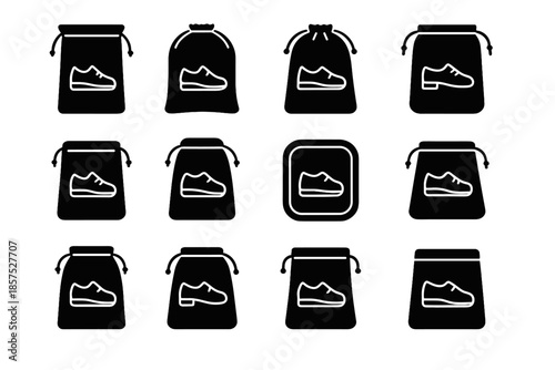 Bag piece dust icon vector shoe cover line travel contour slab compact