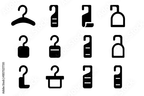 Cavity vector bar hanger tile icons door hook icon line plate edge