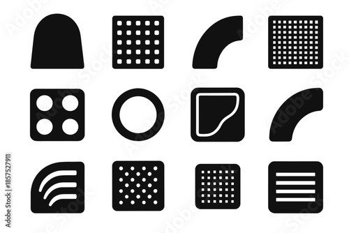 Soft vector pattern mesh nightlight modern icon panel ring tile curved diffuser