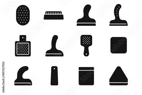 Hair plate curved strip arc tiny remover vector pet handle rounded icon