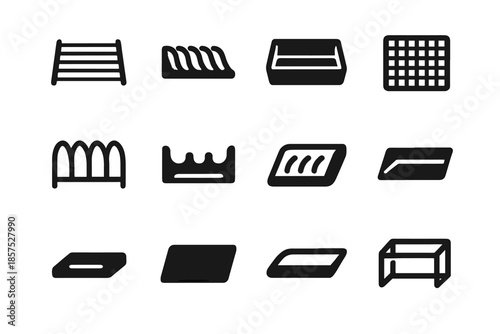 Tile vector icon icons line arc bar tiny panel drying rack slab