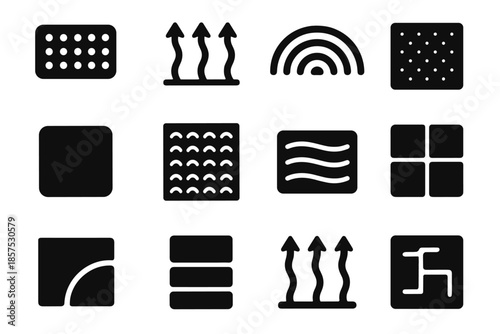 Contour slab smooth line heat patch narrow vector tile block safe icon