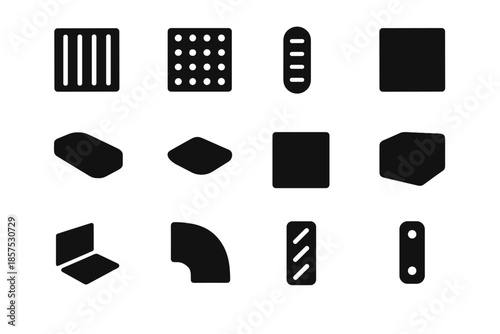 Micro vector tile grip slip arc anti icon tiny stability dotted piece