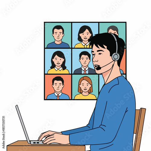 Flat color illustration of a gourmet food dish isolated for design