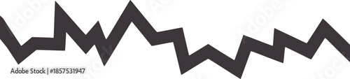 Minimalist black and white abstract jagged line wave pattern
