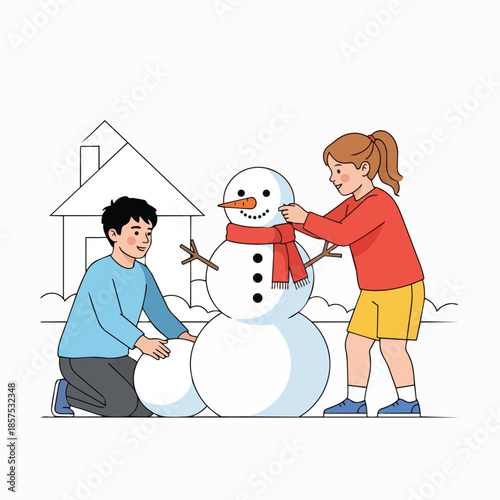 Flat Color Illustration of Assorted Food Items on a Clean Background