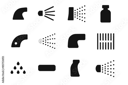 Bar tiny freshening smooth vector nozzle icon pattern mist spray piece
